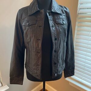 Banana Republic Black Lambskin leather Jacket